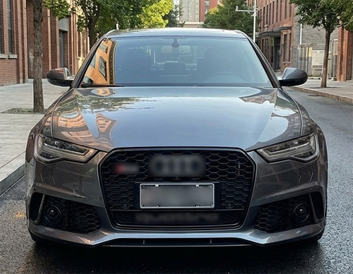 Gloss black honeycomb front - black,