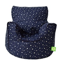 Cotton Navy Stars Bean Bag Arm