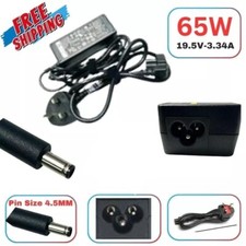 GENUINE DELL LAPTOP CHARGER 19.5V-3.34A, 65W (4.5MM PIN) WITH POWER LEAD