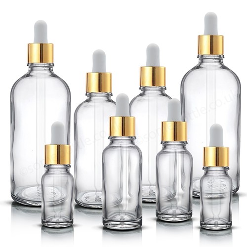 Clear glass dropper bottle - glass,