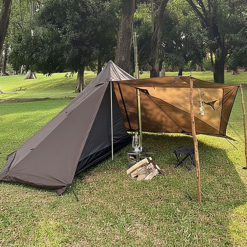Camping hot tent - hot, wood