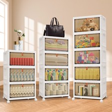 3 4 5 Tier Plastic Storage Drawers Box Tower Unit Stationery Organizer On Wheels