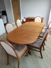 Sutcliffe Trafalgar Extendable Teak Dining Table 6 Chairs & Matching Sideboard