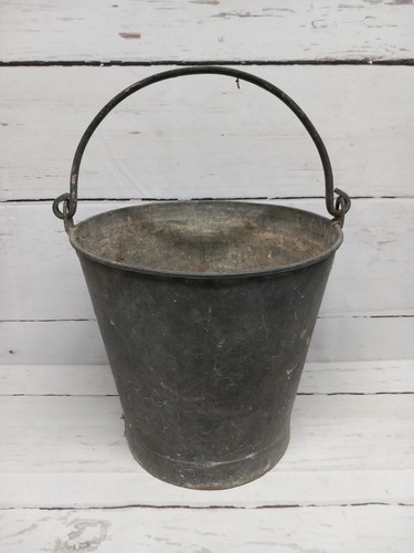 Galvanised coal bucket vintage - galvanised,