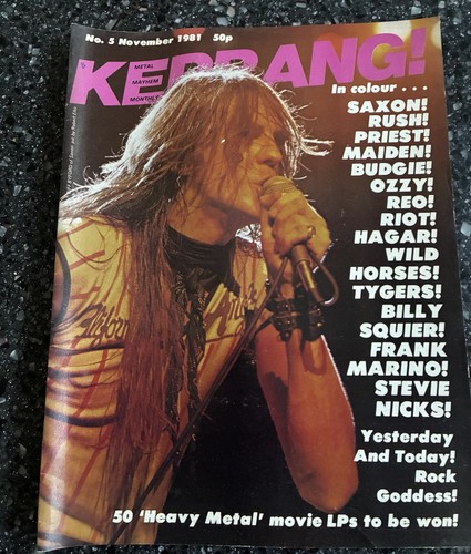 Kerrang issue vg saxon - kerrang-, vg.
