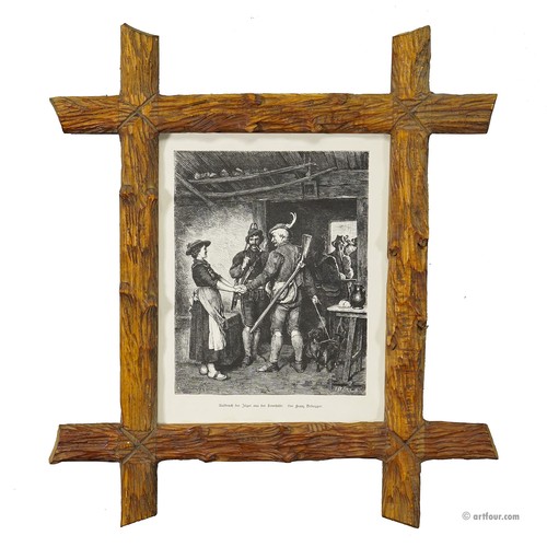 Antique copper engraving with - engraving,