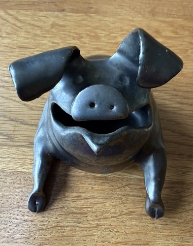 Cornish pottery pig money - pottery, ~