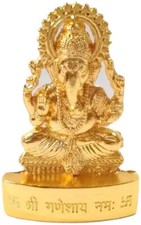 LORD GANESHA GANPATI EK DANT GANESH JI CAR DASH BOARD SMALL STATUE HINDU METAL