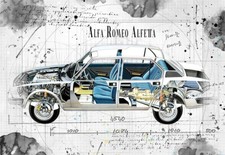 Line Tech Drawing   Alfa Romeo