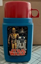 VINTAGE STAR WARS THERMOS ROUGHNECK FLASK - C3PO R2-D2 - MADE IN UK 1977