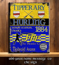 PERSONALISED TIPPERARY GAA HURLING GAELIC SPORT VINTAGE Metal Sign RS385