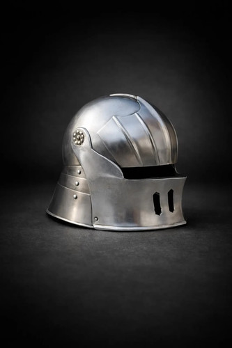 Medieval knight helmet steel - medieval,