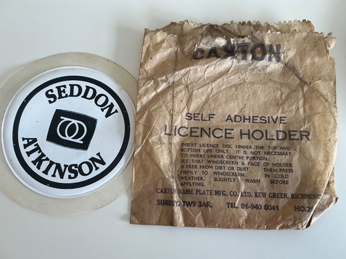 Vintage tax disk - tax, holder