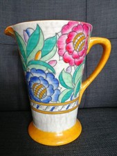 Charlotte Rhead 4040 Persian Rose 1930s signed large conical jug