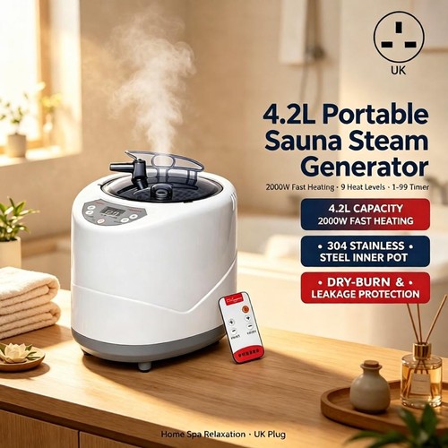Home sauna spa steamer - 4.2l,