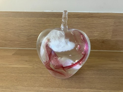 Vintage glass pink apple - vintage,