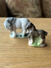 Wade Whimsies Vintage Horse figures - Shetland Pony and Grey Shire
