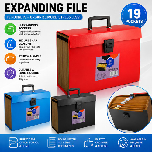 Expanding box file - box, organiser