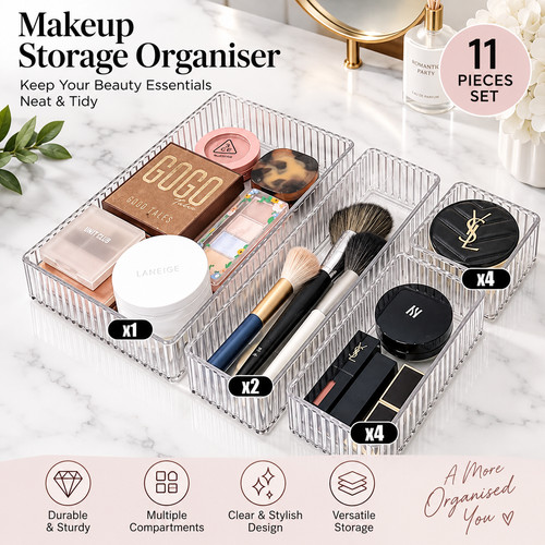 11pcs makeup drawer organiser - 11pcs,