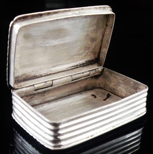 Antique sterling silver snuff - antique,