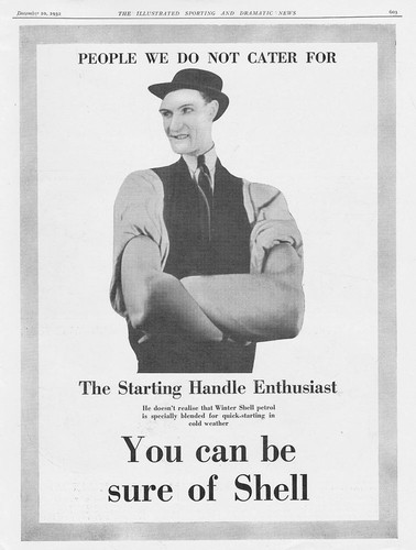 Shell petrol starting handle - starting,
