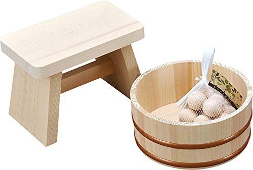 Japanese bath wooden stool - wooden,