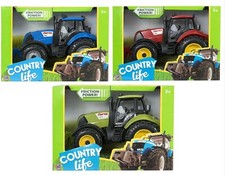 Country Life Large Friction Powered Farm Tractor Toys Boys Kids Christmas Gift