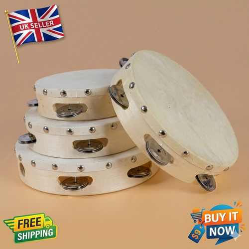 Sheepskin tambourine wooden - tambourine,