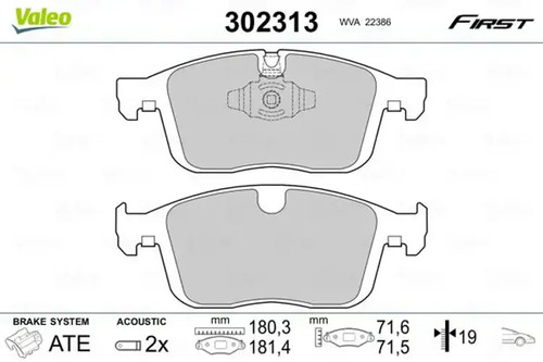 Brake pads front - brake, 302313