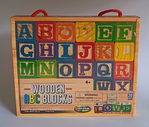 Wooden abc blocks - wooden,