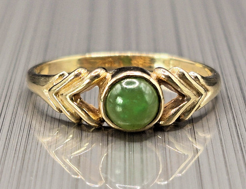 Vintage 9ct gold jade - vintage, &
