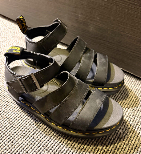 Martens black leather open - dr.,