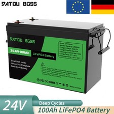 LiFePO4 100Ah 24V Lithium Battery Motorhome Solar Battery Solar Boat Battery BMS