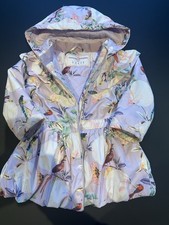 Ted Baker Jacket 12-18 Months Purple Floral Girls Zip Up