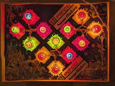 Vintage Rare Set of PIFCO SNOWFLAKE CHRISTMAS LIGHTS - boxed, working