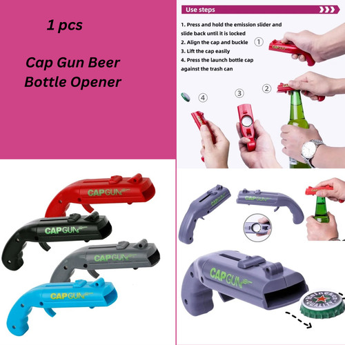 Creative cap gun bottle opener - cap,
