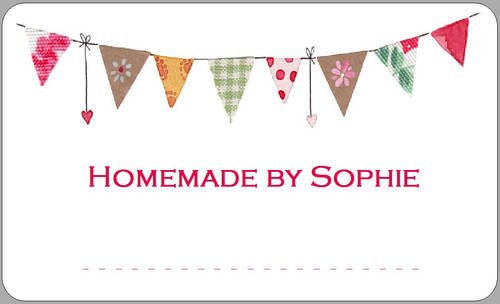 Bunting fete jam pot jar - fete,