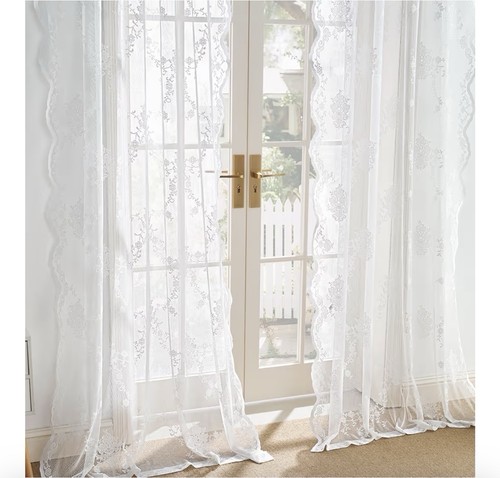 Lace sheer curtains 52x84l - sheer,