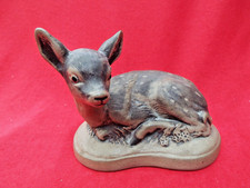 POOLE POTTERY Stoneware Wildlife Sculpture 1970s Baby Deer FAWN