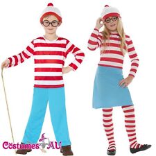 Kids Wenda Waldo Wheres Wally Costume Girls Boys Where's Book Week Cartoon Dress