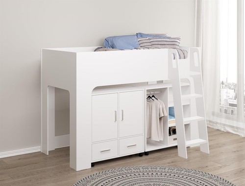 White wood finish mid sleeper - finish,