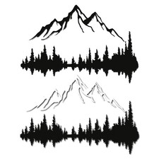 Mountain And Forest Metal Wall