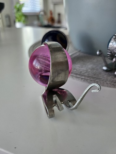Handmade fork snail sculpture - handmade,
