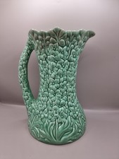 Vintage Sylvac Hollyhock Jug Vase 1962 Green H 22cm Collectable 1960's