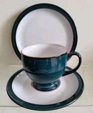 Denby Greenwich Tea Cup, Saucer,  Side Plate Trio 