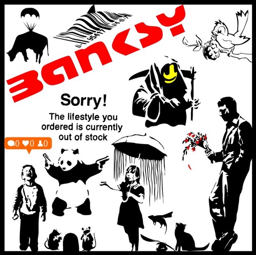 Banksy wall sticker - banksy,