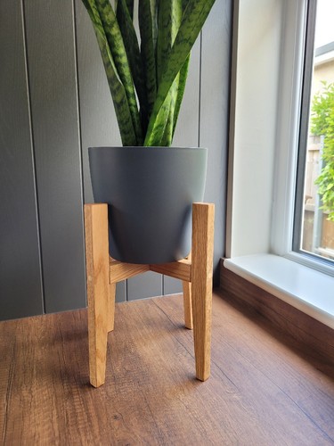Solid oak plant - plant, stand