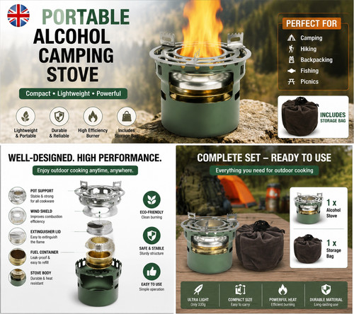 Alcohol stove camping - alcohol,