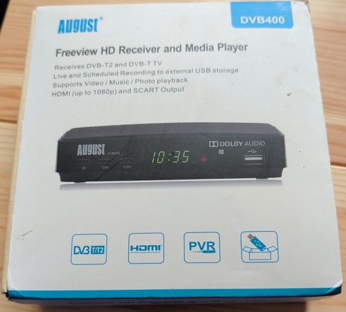 August dvb400 freeview - freeview, hd