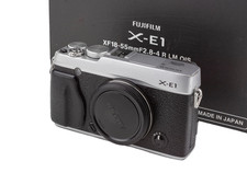 Fuji Fujifilm X-E1 Silver Body mirrorless camera fotocamera digitale kit Box